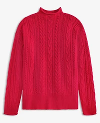 Charter Club Women's 100% Cashmere Cable-Knit Funnel-Neck Pullover Sweater, Macy's Exclusive
