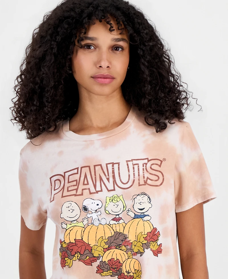 Peanuts Juniors' Cloud-Wash Crewneck Tee