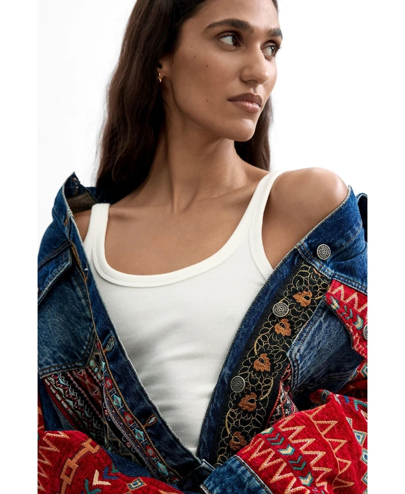 Desigual Women's Ethnic denim jacket