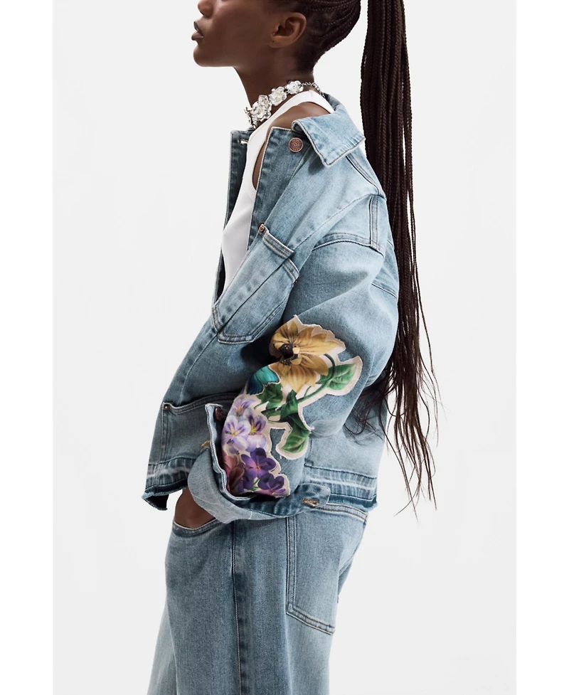 Desigual Women's Embroidered denim jacket