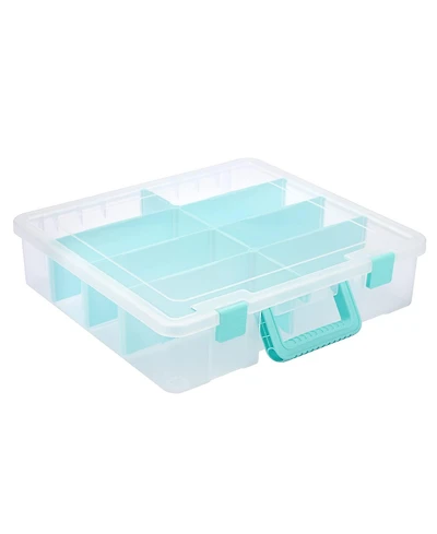 Xdovet Plastic Storage Box 8 Compartments Adjustable Lid Craft Organizer
