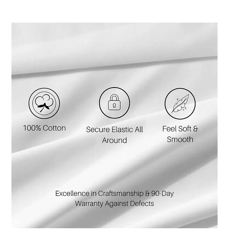 Egyptian Linens Split California King 2 Fitted Sheets Only Heavyweight 1000 Thread Count Usa