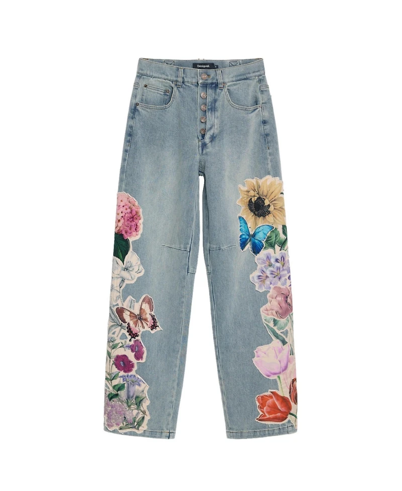 Desigual Women's Printed floral jeans