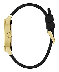 Guess Men's Gold-Tone Silicone Strap Watch 42mm
