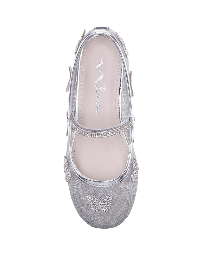 Nina Girls Silver Mesh Ballet Shoe