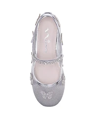 Nina Girls Silver Mesh Ballet Shoe