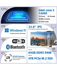 Msi Pro AP242P 23.8" All-in-One Intel Core i5 16GB Ram Intel Uhd Graphics 1TB Ssd Storage Windows 11 Pro 100Hz