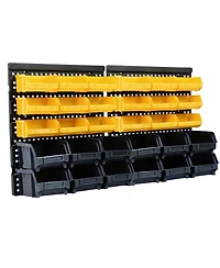 Xdovet Wall Mounted Tool Organizer Plastic Parts Rack Storage Compartments