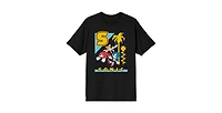 Sonic the Hedgehog Men's Classic S Color Art Crew Neck Short Sleeve Black