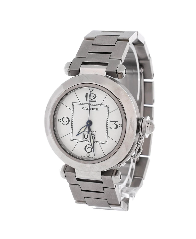 Pre-Owned Cartier Pasha C Big Date Automatic Watch in Stainless Steel 35mm