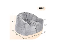 sumyeg Bean Bag Sofa Chair with Armrests Stuffed High-Density Foam