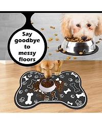 Aronkl Pet Feeding Mat Diatom Mud Quick Absorbent Non-Slip Easy Clean Dog Cat Bowl Placemat