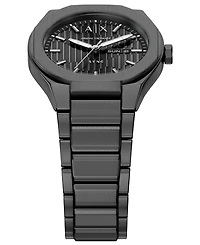 Armani Exchange Men's Sync Quartz Day-Date Gunmetal Stainless Steel Watch 42mm