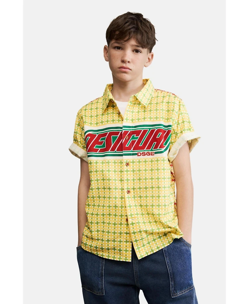 Desigual Boys's Checked shirt with logo