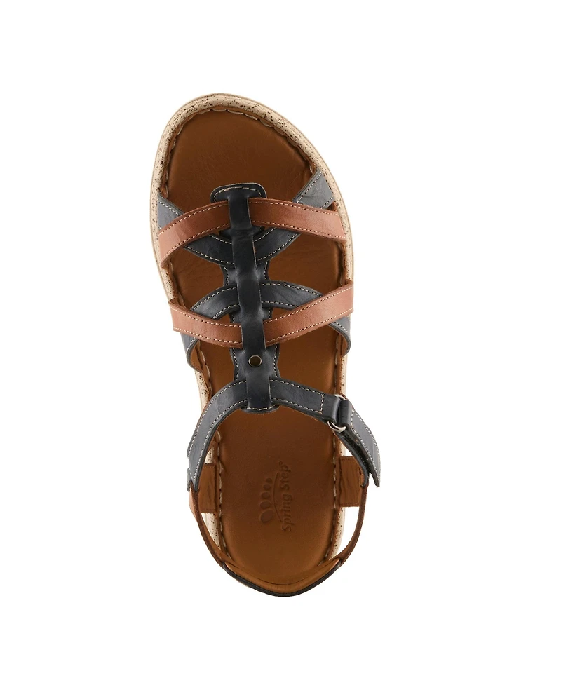 Spring Step Women's Nyxelle Gladiator Sandal with Leather Upper