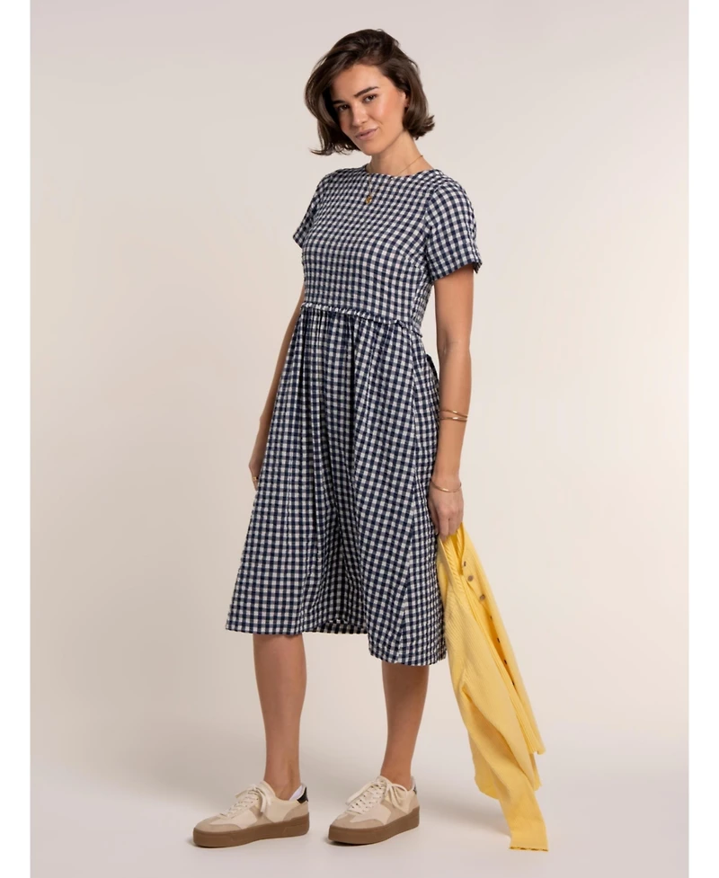 Brakeburn Women's Perla Gingham Midi Dress