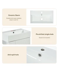 Busdays 21.6 Inch Bathroom Sink and Countertop Only No Cabinet for Vanity