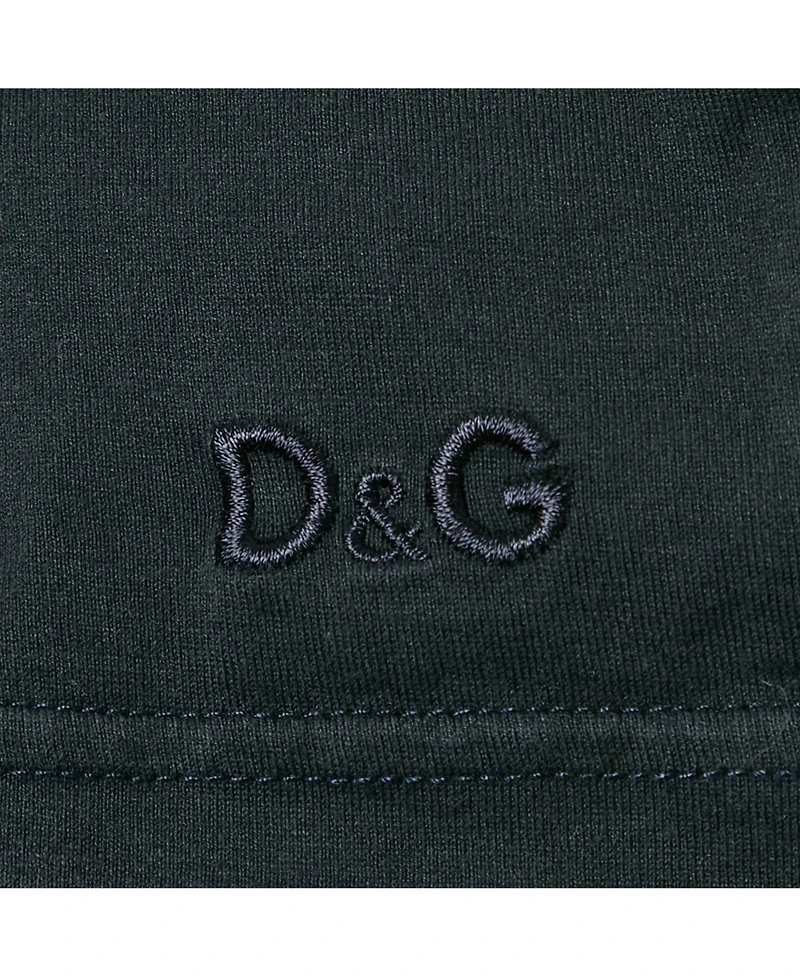 Pre-Owned Dolce & Gabbana Men's Cotton Striped Band Trim Detail Cotton T-Shirt