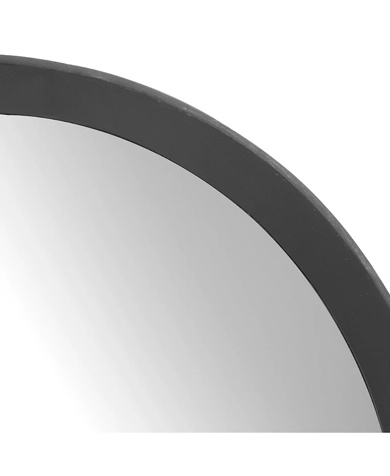 Laoties 20" Round Solid Mango Wood Wall Mirror, Modern Bathroom Vanity Mirror for Entryway and Bedroom