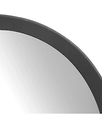 Laoties 20" Round Solid Mango Wood Wall Mirror, Modern Bathroom Vanity Mirror for Entryway and Bedroom