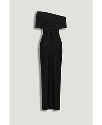 Nocturne Women's Asymmetric Strapless Maxi Dress