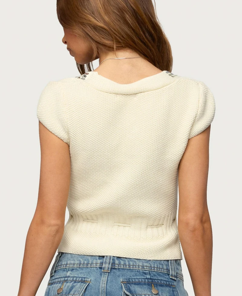 Edikted Women's Cate Sequin Knit Top