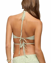 Edikted Women's Evia Lacey Backless Halter Top