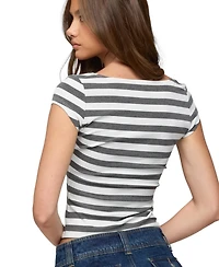 Edikted Women's Letsha Striped Square Neck Top
