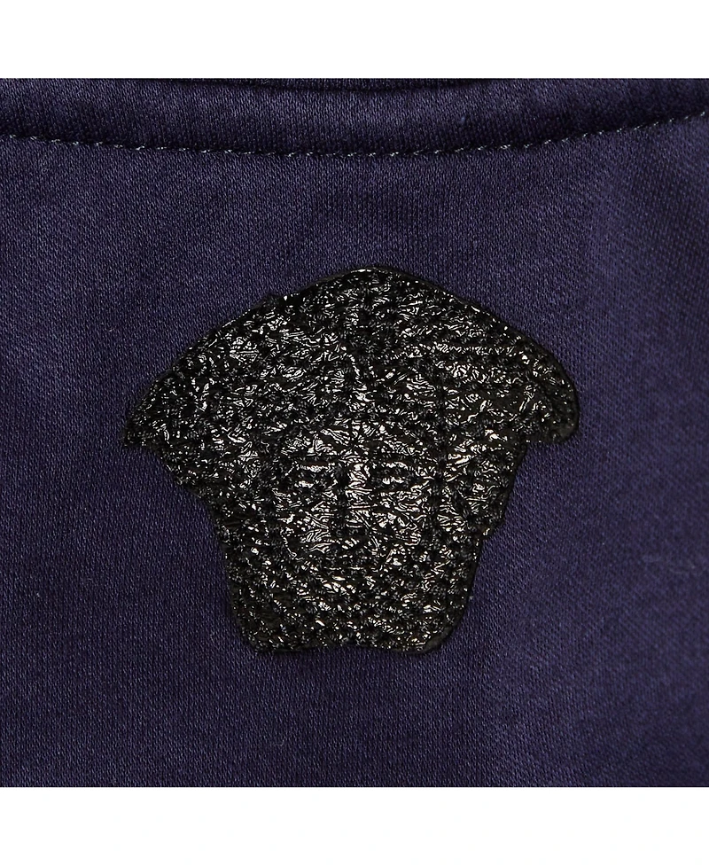 Pre-Owned Versace Men's Leather Applique Jersey T-Shirt