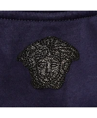 Pre-Owned Versace Men's Leather Applique Jersey T-Shirt