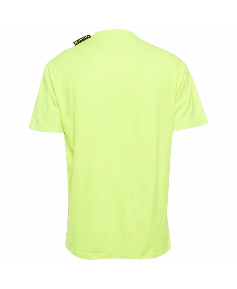 Pre-Owned Balenciaga Men's Jersey Logo Detail Oversized T-Shirt