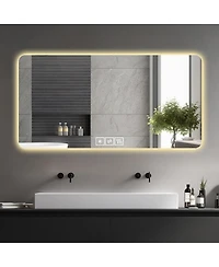 Laoties Led Bathroom Vanity Mirror with Lights, Anti-Fog Dimmable Wall Mounted Makeup