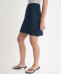 Bcbg Women's Scallop-Hem Knit Mini Pencil Skirt