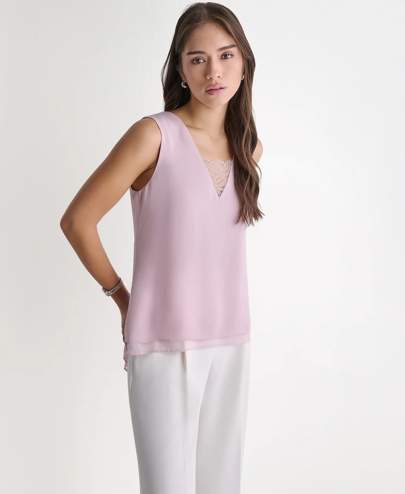 Bcbg Women's Sleeveless V-Neck Blouse