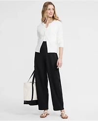 Lands' End Women's Sport Knit High Rise Barrel Ankle Pants