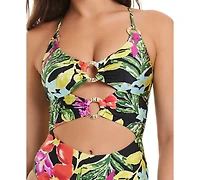 Red Carter Women's Casablanca Multi-Ring One-Piece Swimsuit
