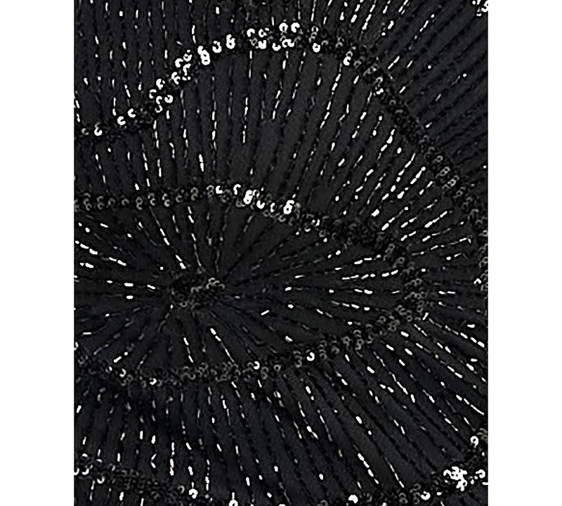 Alex & Sophia Juniors' Strapless V-Neck Sequin Beaded Dress