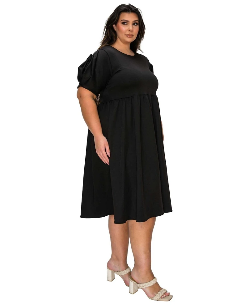 L I V D Women's Plus Rosie Florette Sleeve Midi Dress