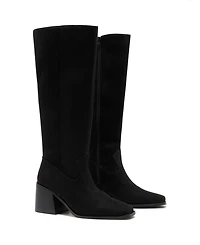 Therapy Australia Women's Quinn Square Toe Block Heel Tall Boot