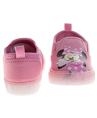 Minnie Mouse Girl's (7-12) Slip On Canvas Girls Polka Dot No Lace Everyday Wear Comfortable Durable Sole