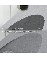 Aronkl Elevated Diatomite Pet Feeder Stand Adjustable Height Absorbent Spill Clean Station