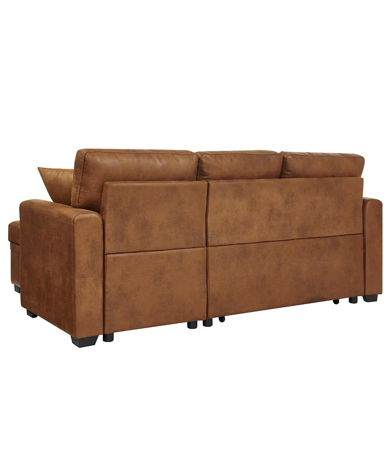 Streamdale Furniture Reversible Sectional Sleeper Sofa with Storage