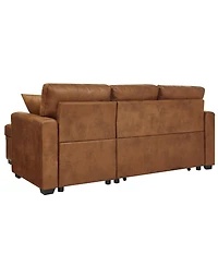 Streamdale Furniture Reversible Sectional Sleeper Sofa with Storage