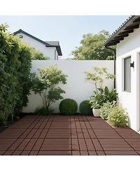 Streamdale Furniture 44-Pack 12x12 Waterproof Interlocking Decking Tiles