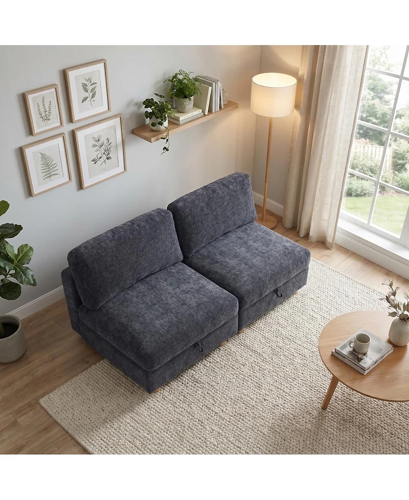 Streamdale Furniture Modular Convertible Storage Sofa 2-Seater
