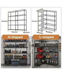 Streamdale Furniture 5-Tier Adjustable Metal Storage Shelving Unit