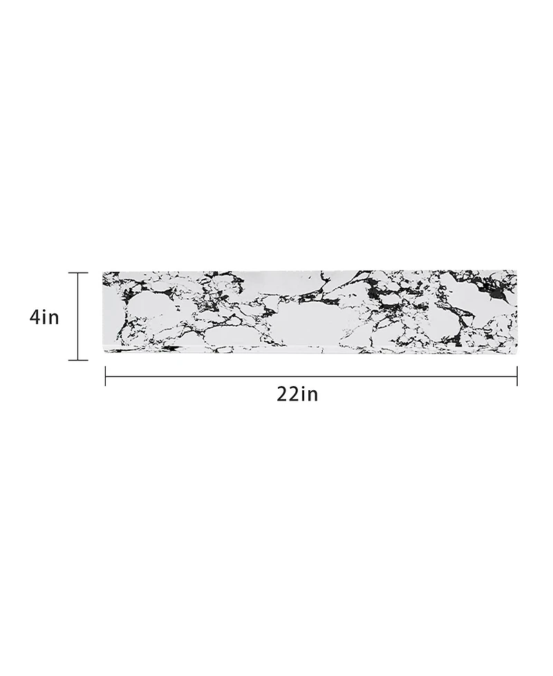 Sillysis 31/37/43/49 Inch Artificial Marble Bathroom Vanity Top with Rectangular Undermount Sink, Overflow, 4 Inch Backsplash