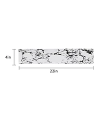 Sillysis 31/37/43/49 Inch Artificial Marble Bathroom Vanity Top with Rectangular Undermount Sink, Overflow, 4 Inch Backsplash
