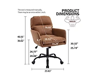 sumyeg Ergonomic Pu Leather Office Chair with High-Strength Metal Frame