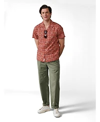 Aubin Men's Abbey Cuban Collar Short Sleeved Shirt